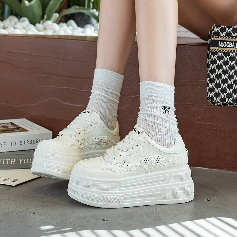 Female Tennis Spring Versatile Mesh Breathable Platform Sports Women's Casual Shoes