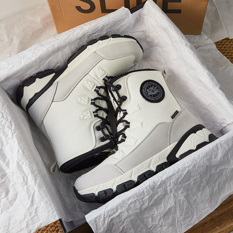 Women's Fleece-lined Thick Waterproof Bottom Increased Northeast Boots