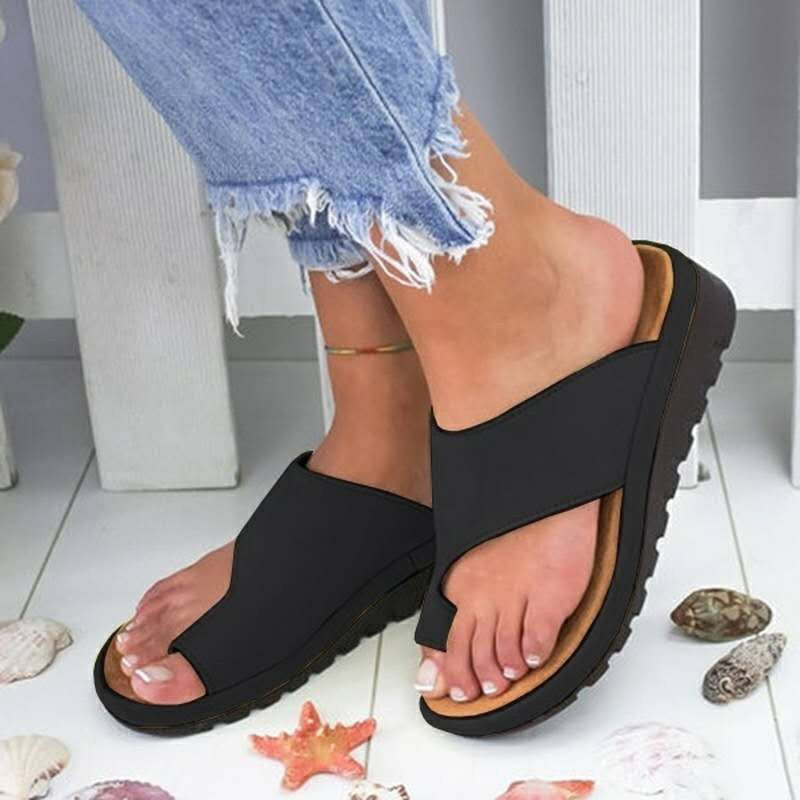 Women's Wedge For Outer Wear Toe Covering Sandals