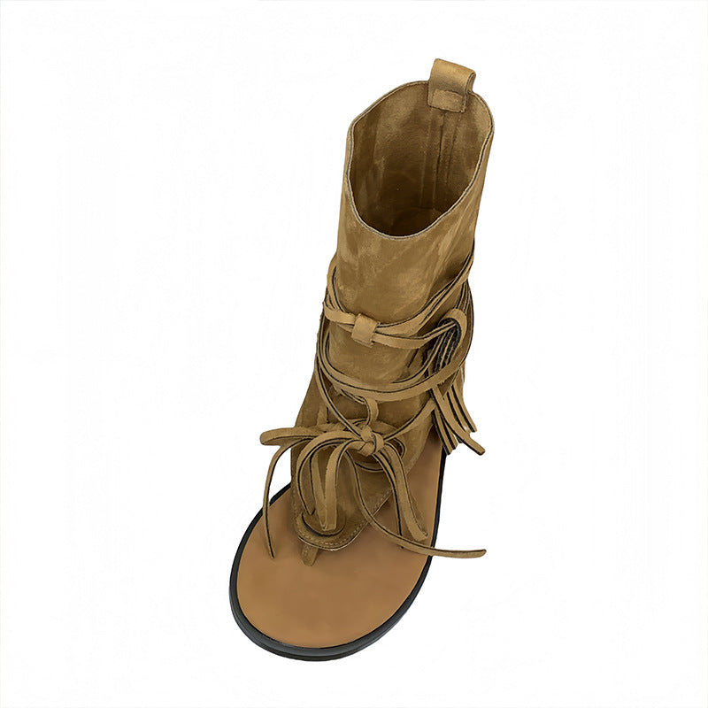 Women's Summer Flip-flops Bottom Short Open Toe French Boots