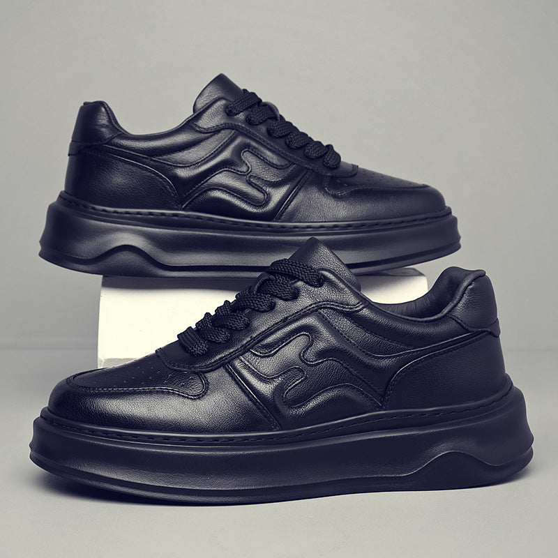 Men's Layer Cowhide Easy Wear Genuine Breathable Men's Board Shoes