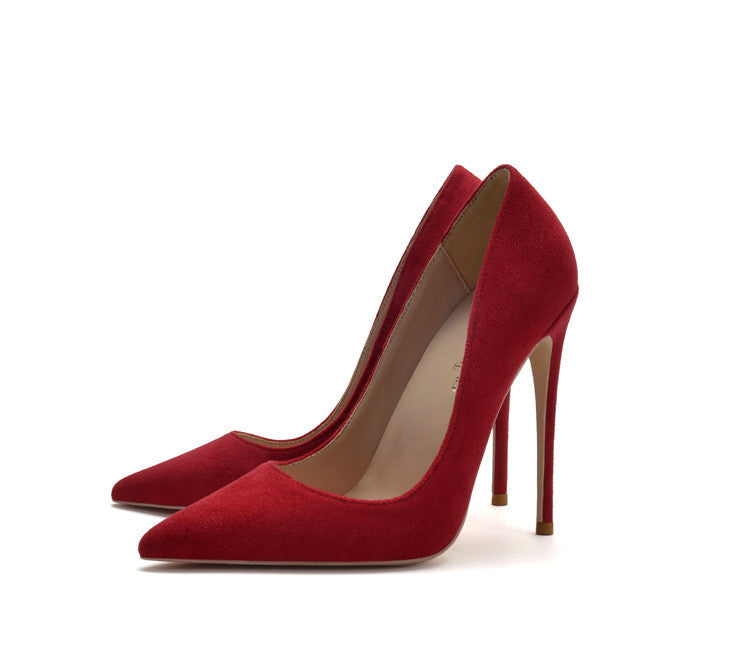Women's High Stiletto Pointed Toe Suede Girly Women's Fashion Shoes