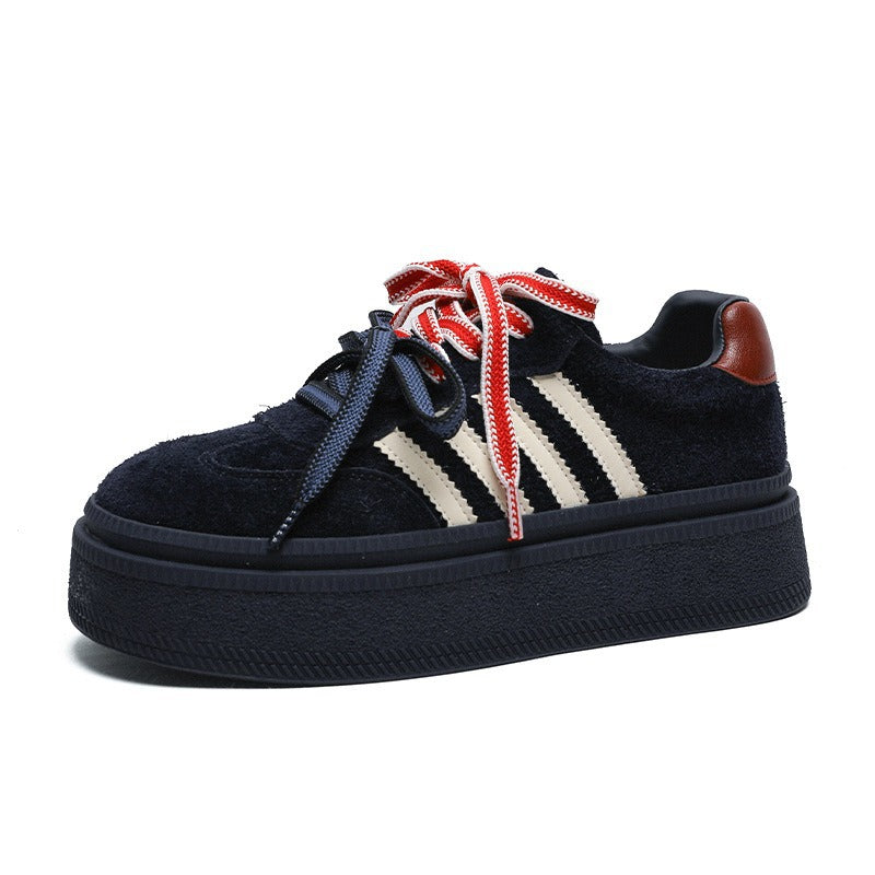 Women's Thick-soled Height Increasing German Training Autumn Frosted Comfortable Sports Women's Casual Shoes