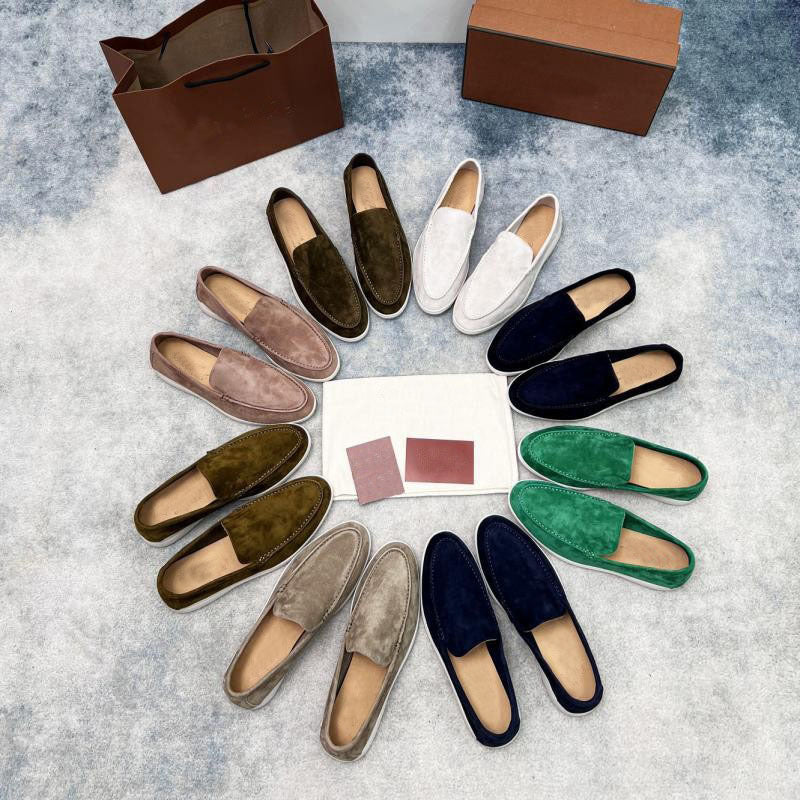 Women's & Men's High Genuine Doug Slip-on Sheepskin Flat Large Women's Fashion Shoes