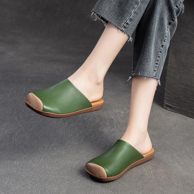 Women's Toe Box For Outdoors Square Artistic Slippers