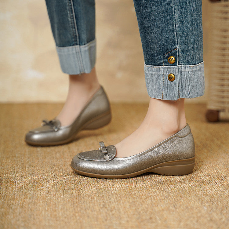 Women's Spring Genuine Leisure Shallow Mouth Pumps Women's Fashion Shoes
