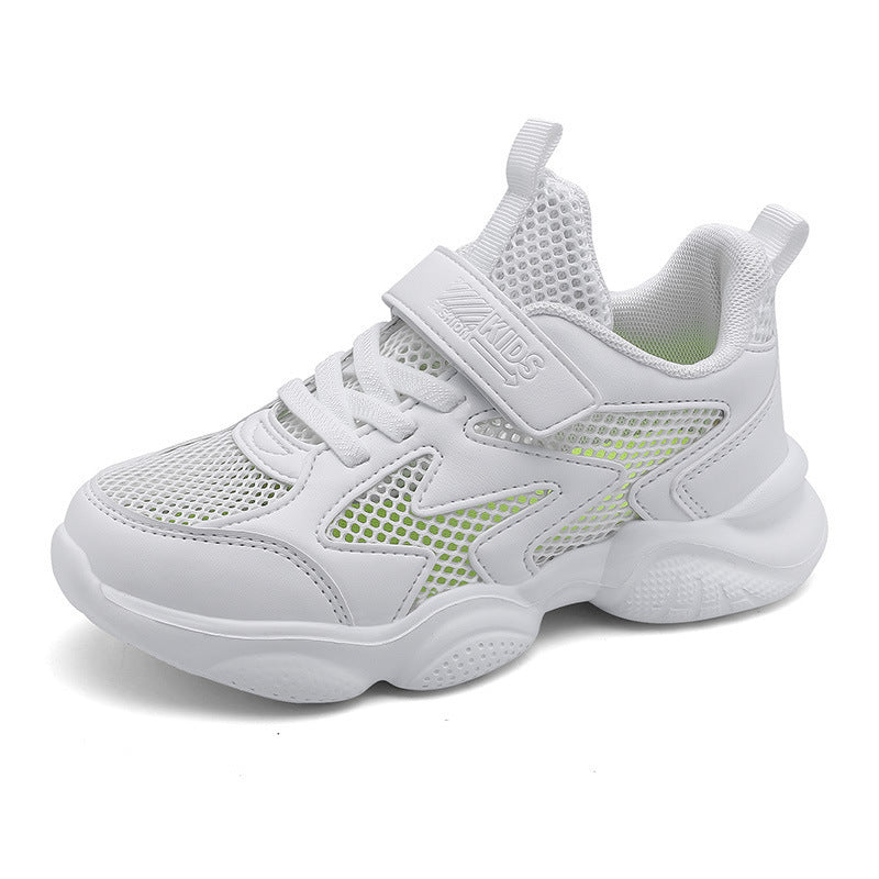 Children's Boys White Primary Secondary School Kid's Sneakers