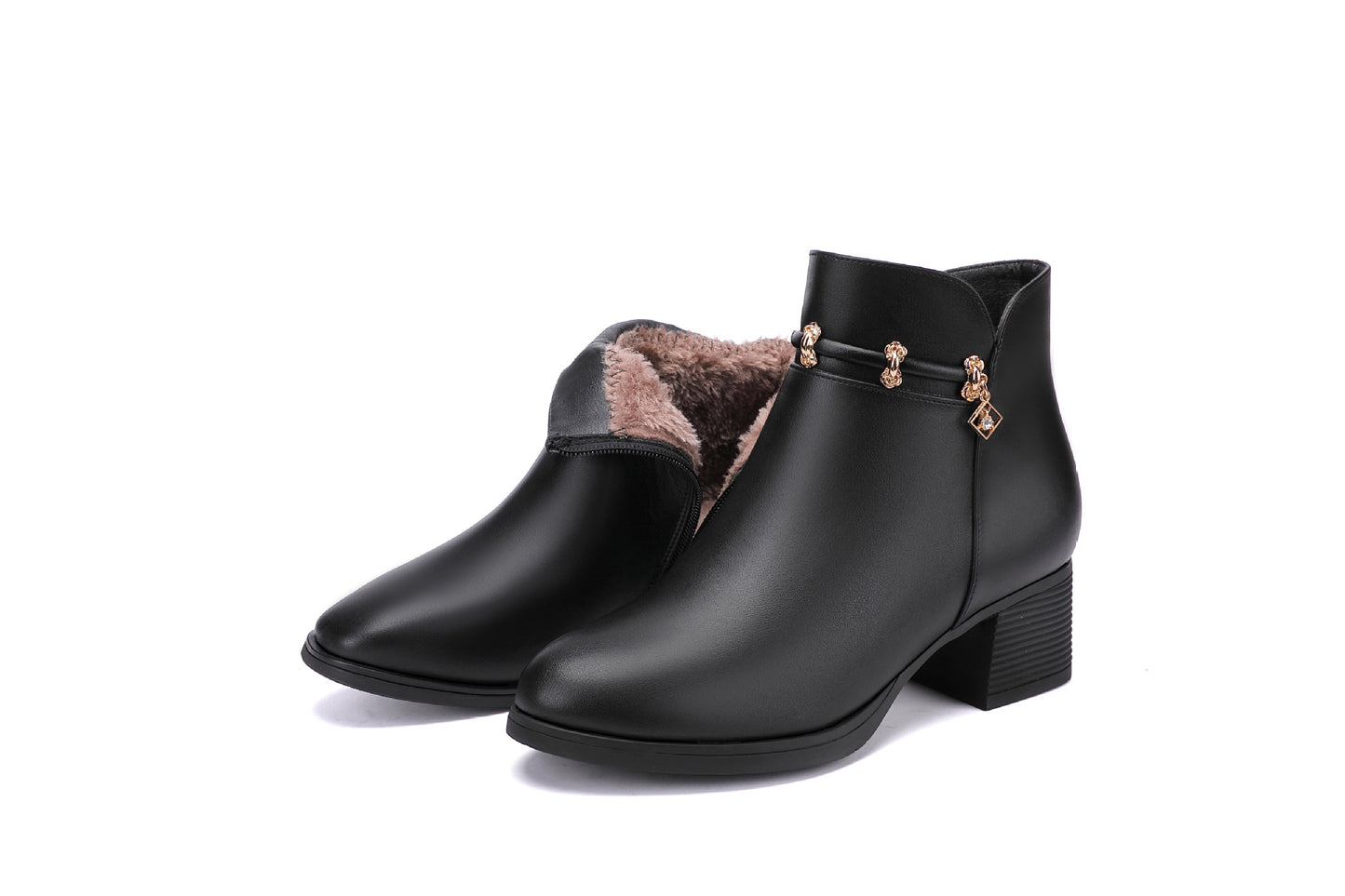 Women's Mother's Short Soft Surface Thick Fleece-lined Women's Shoes