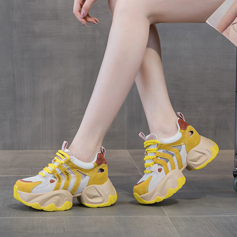 Women's Increasing Insole Authentic Clunky Summer Versatile Korean Casual Shoes