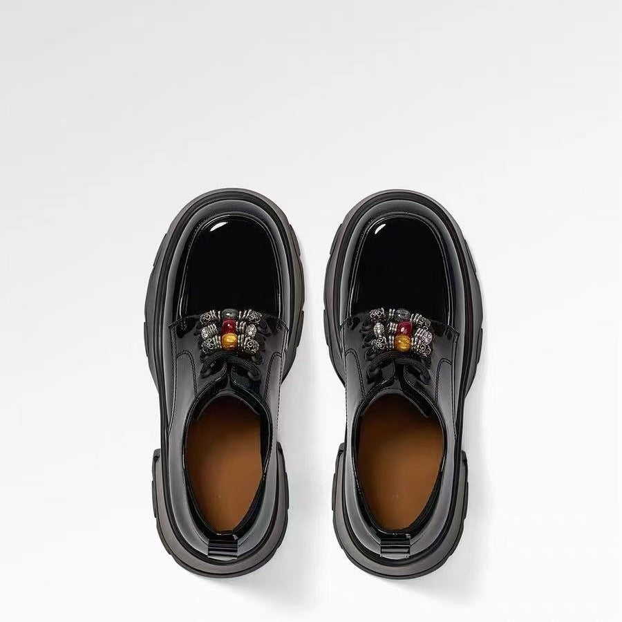 Women's Lin Renaissance British Retro Platform Small Loafers