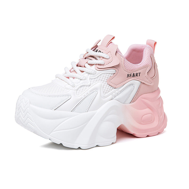 Women's Breathable Mesh Sports Thick Bottom Small Casual Shoes