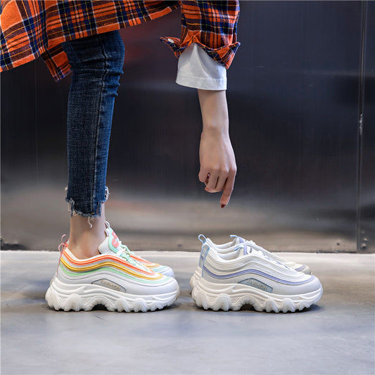 Women's Film Bottom Dad Spring Thick Heightened Sneakers