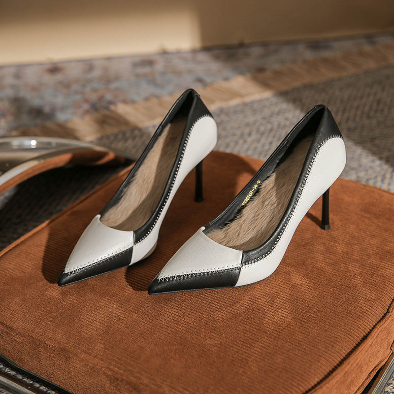 Women's High Stiletto Shallow Mouth French Pumps Women's Fashion Shoes