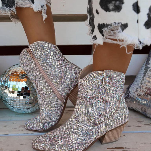 Hot Drilling Fashion Short Street Snap Boots