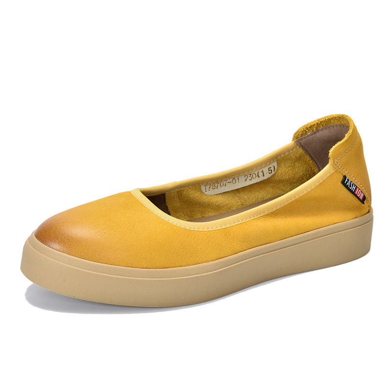 Women's Be Combined First Layer Cowhide Pointed Women's Shoes