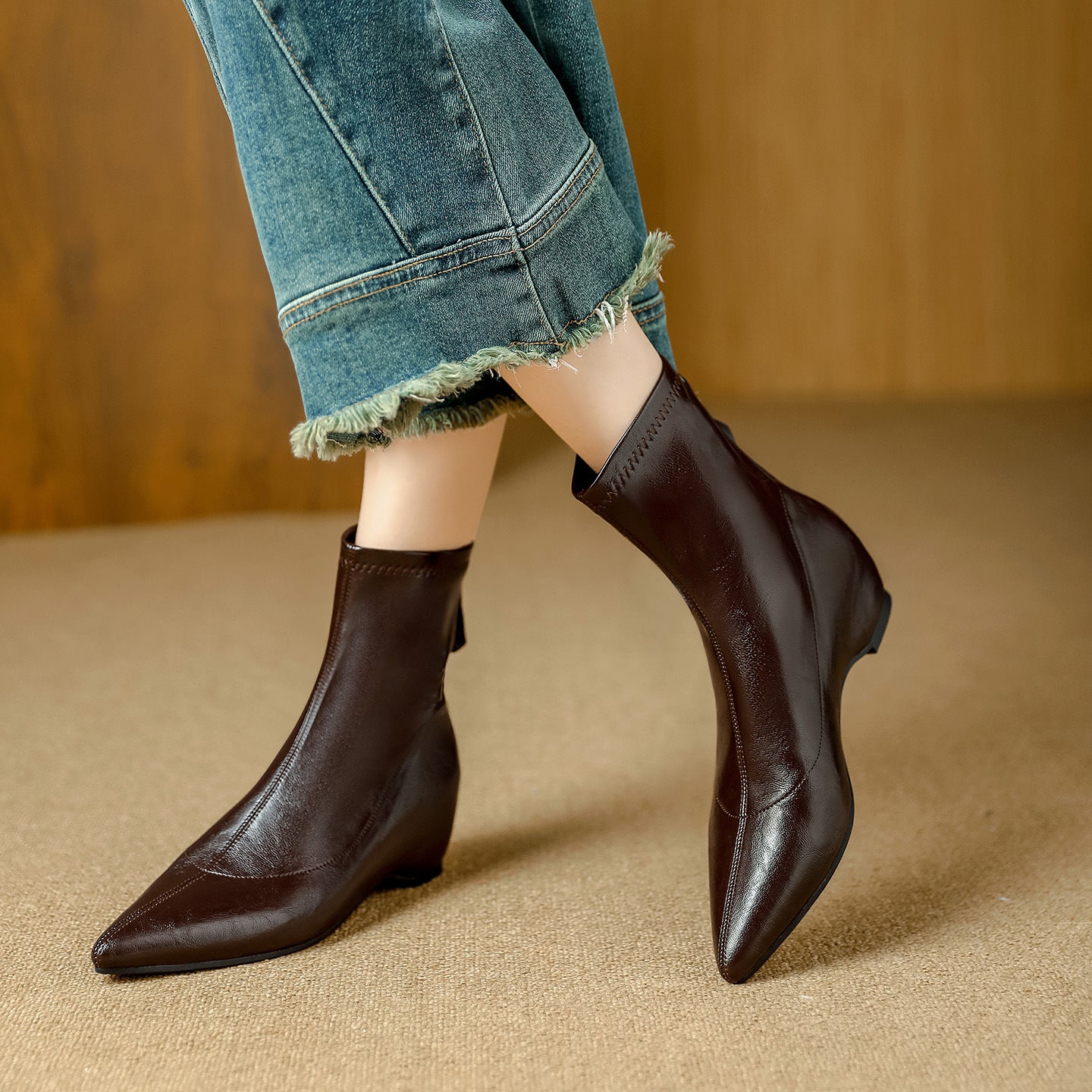 Increasing Insole Stretch Thin Female Comfortable Boots