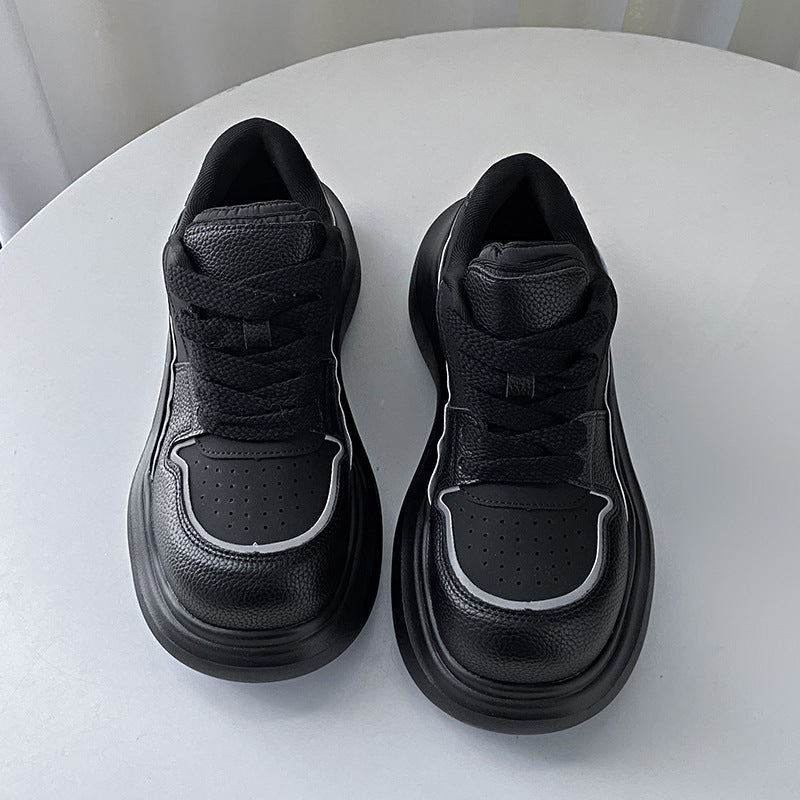 Women's White Korean Fashionable Reflective Platform Show Feet Women's Sports Shoes
