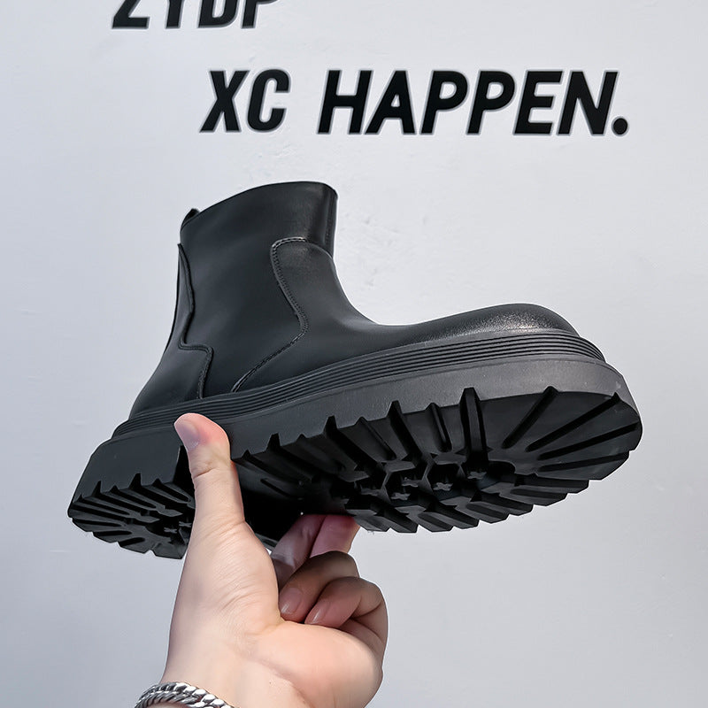 Men's Platform Ankle Thickened Motorcycle Sleeve Knight Boots