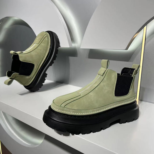 Men's Korean Style Versatile Height Increasing Fashion Martin Ankle Sneakers