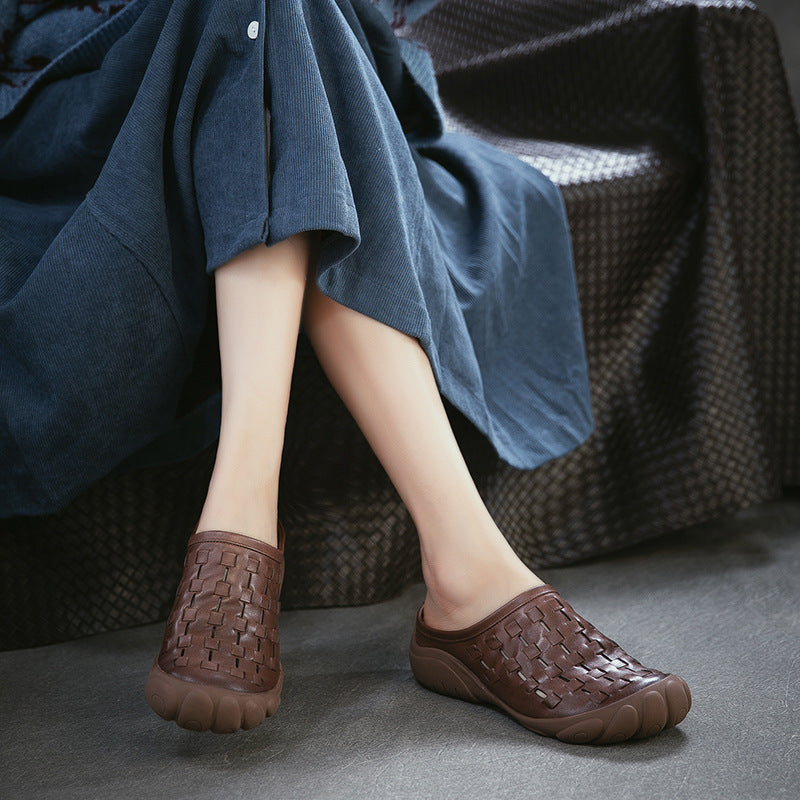 Women's Vintage Hand-woven For Outdoors First Layer Men's Shoes