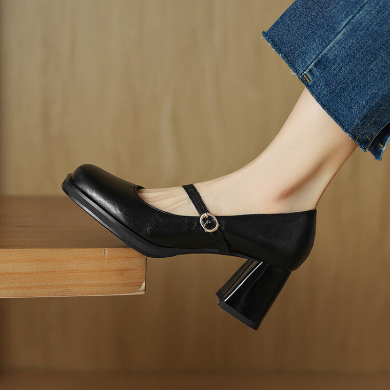 Women's Toe Pumps Solid Color Platform High Large Women's Fashion Shoes