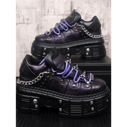 Men's Thick Bottom Fried Street Fashion Metal Hight Men's Shoes