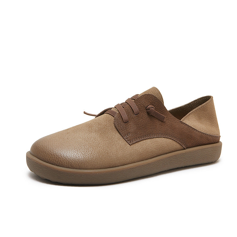 Women's & Men's Handmade Retro Round Toe Elastic Band Flat Soft Men's Shoes