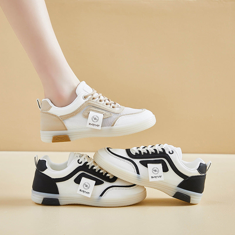 Women's Style Mesh Surface White Summer Height Increasing Casual Shoes