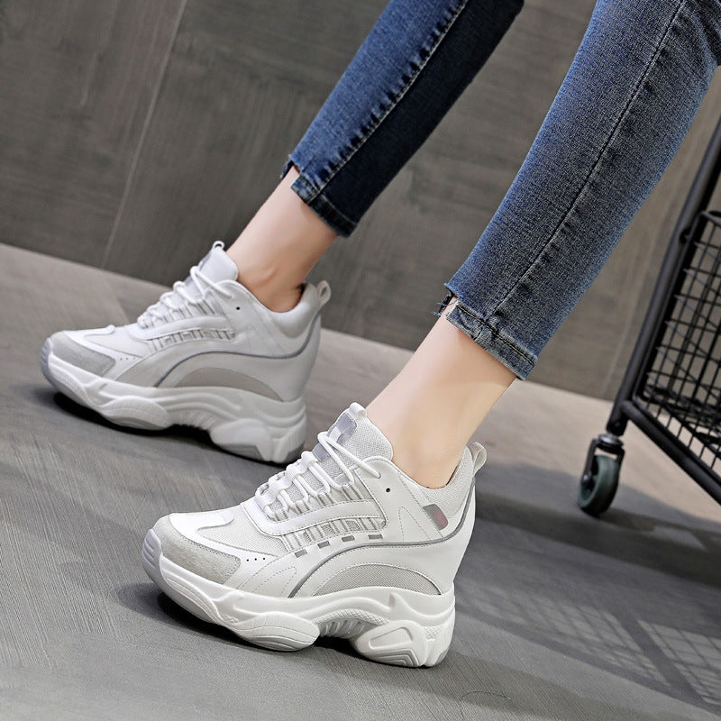 Women's Autumn Flat Height Increasing Wedge Sports Female Women's Casual Shoes