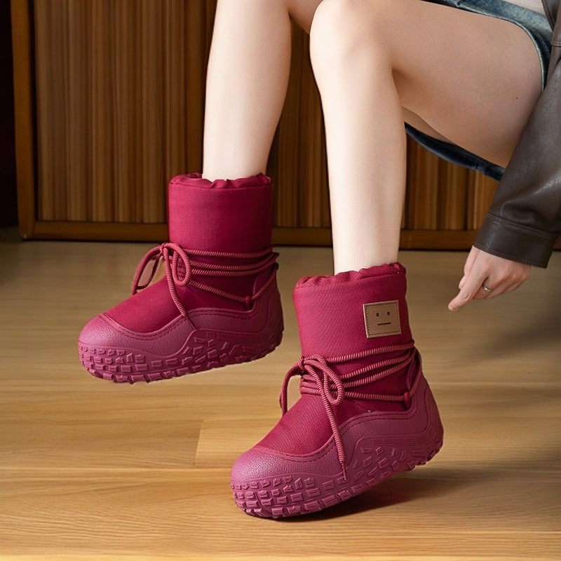 Women's Feet For Winter Thickened Warm Sleeve Cotton Boots