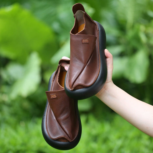 European Goods Autumn First Layer Cowhide Platform Artistic Personality Chelsea Women's Casual Shoes