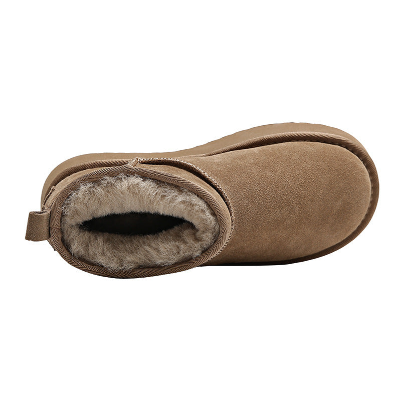 Women's Yu Thick-soled Short Fleece Lined For Snow Boots