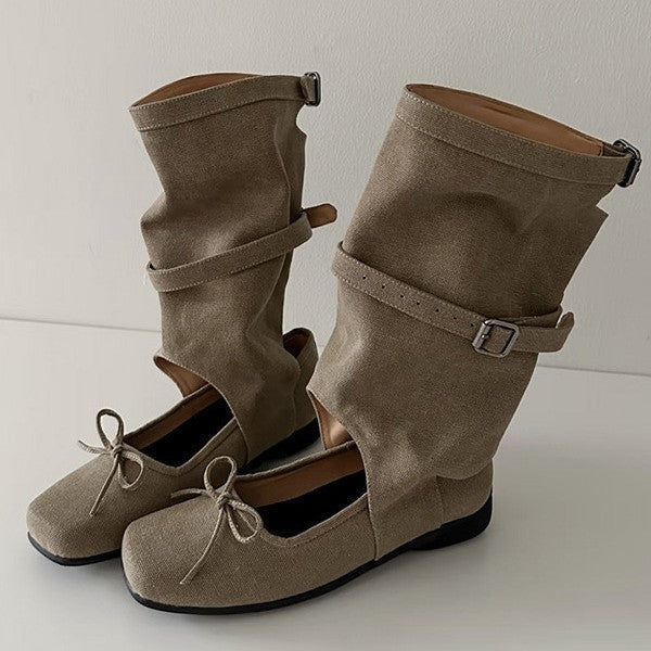 Women's Version Niche Fashionable Summer Bow Hollow Boots