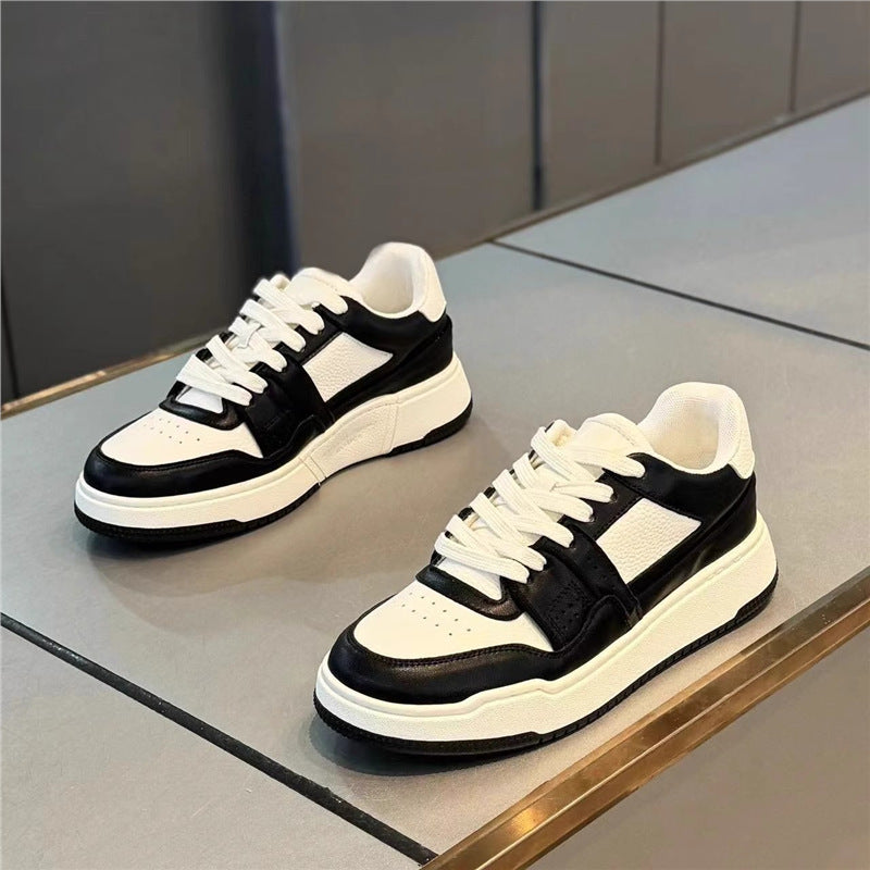 Men's Platform Versatile White Korean Soft Bottom Sports Men's Business Leather Shoes