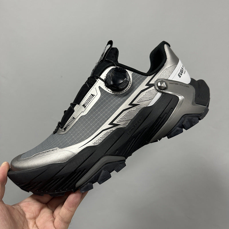 Men's Side Rotating Button Soft Bottom Trekking Lightweight Men's Sports Shoes