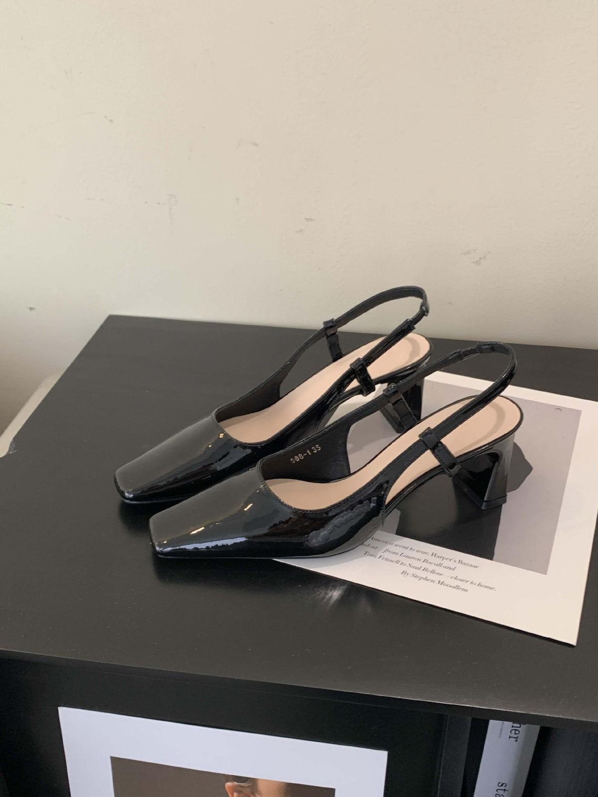 Women's Style Classic Summer Chunky Square Toe Shallow Mouth High-heeled Outdoor Women's Fashion Shoes