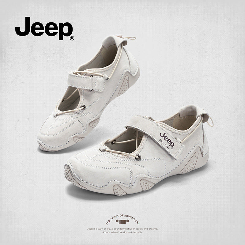 Women's Jeep Sports Mary Jane French Shallow Mouth Pumps Soft Women's Casual Shoes
