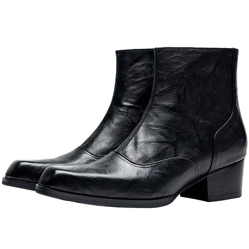 Men's Toe High Height Increasing British Side Boots