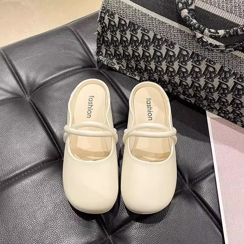 Women's Semi Korean Style Slip-on Lofter Mary Jane Non Slip Sandals