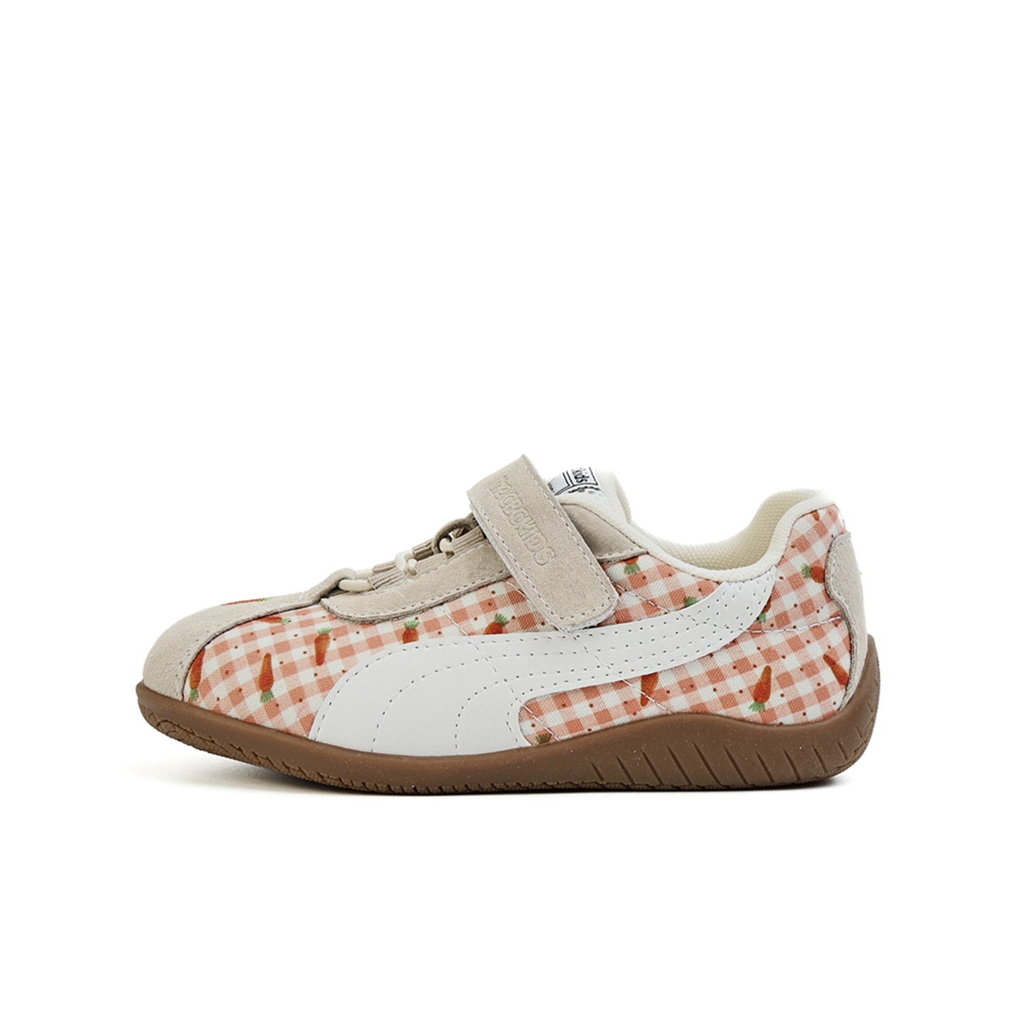 Strawberry Carrot Functional Breathable Plaid Racing Children's Sports Shoes