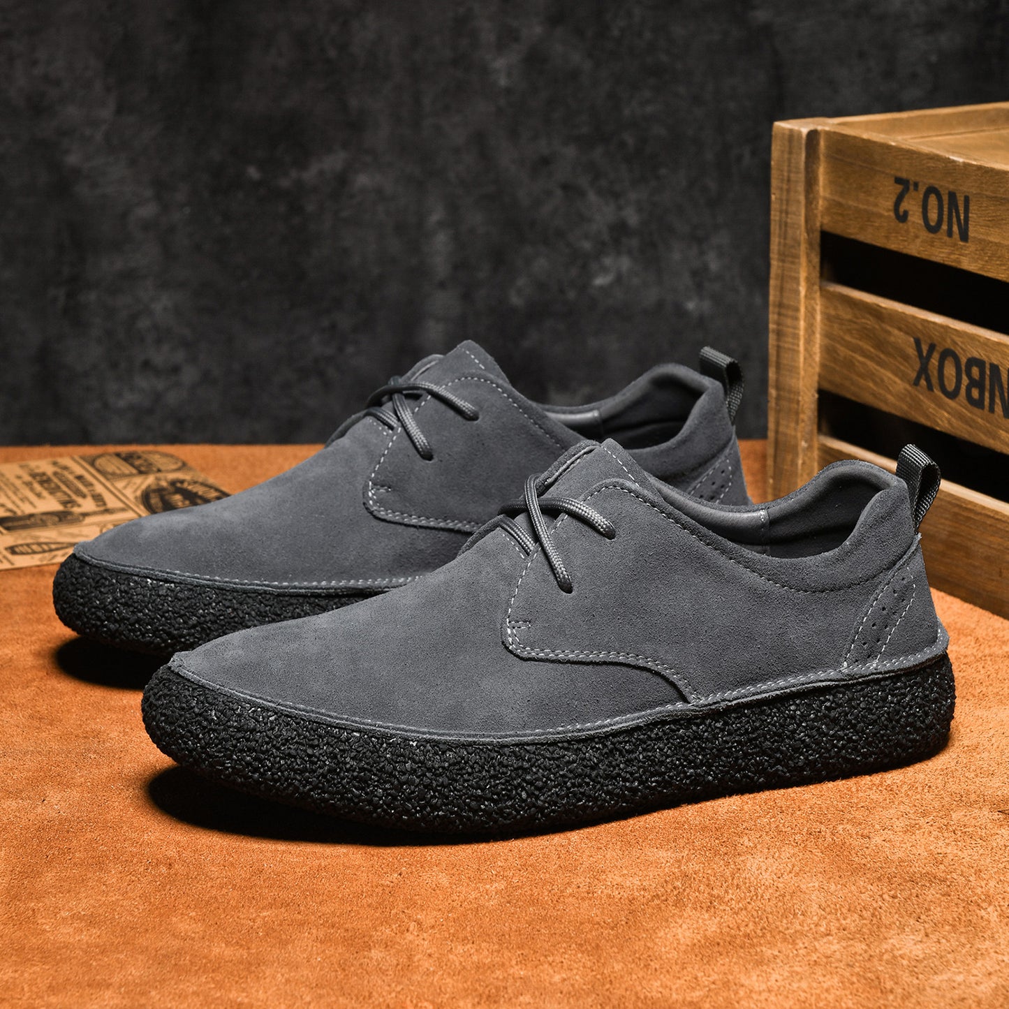 Men's Matte Mercerized Suede Martin Retro Thick Bottom Boots