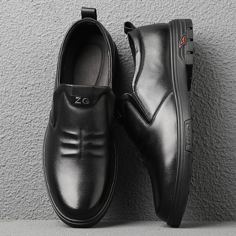 Men's Layer Cowhide Trendy British Business Fashion Casual Shoes