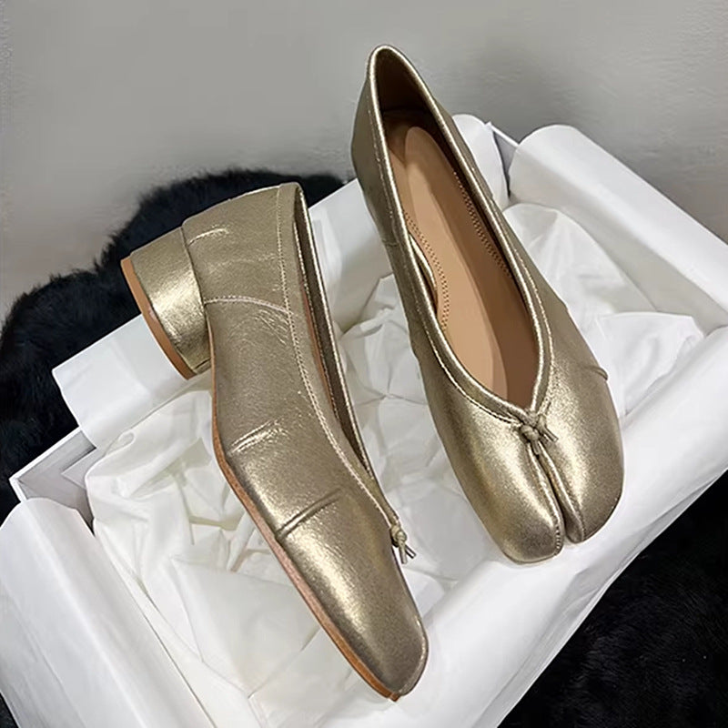 Women's High Version Mid Full Trotter Ballet Heels