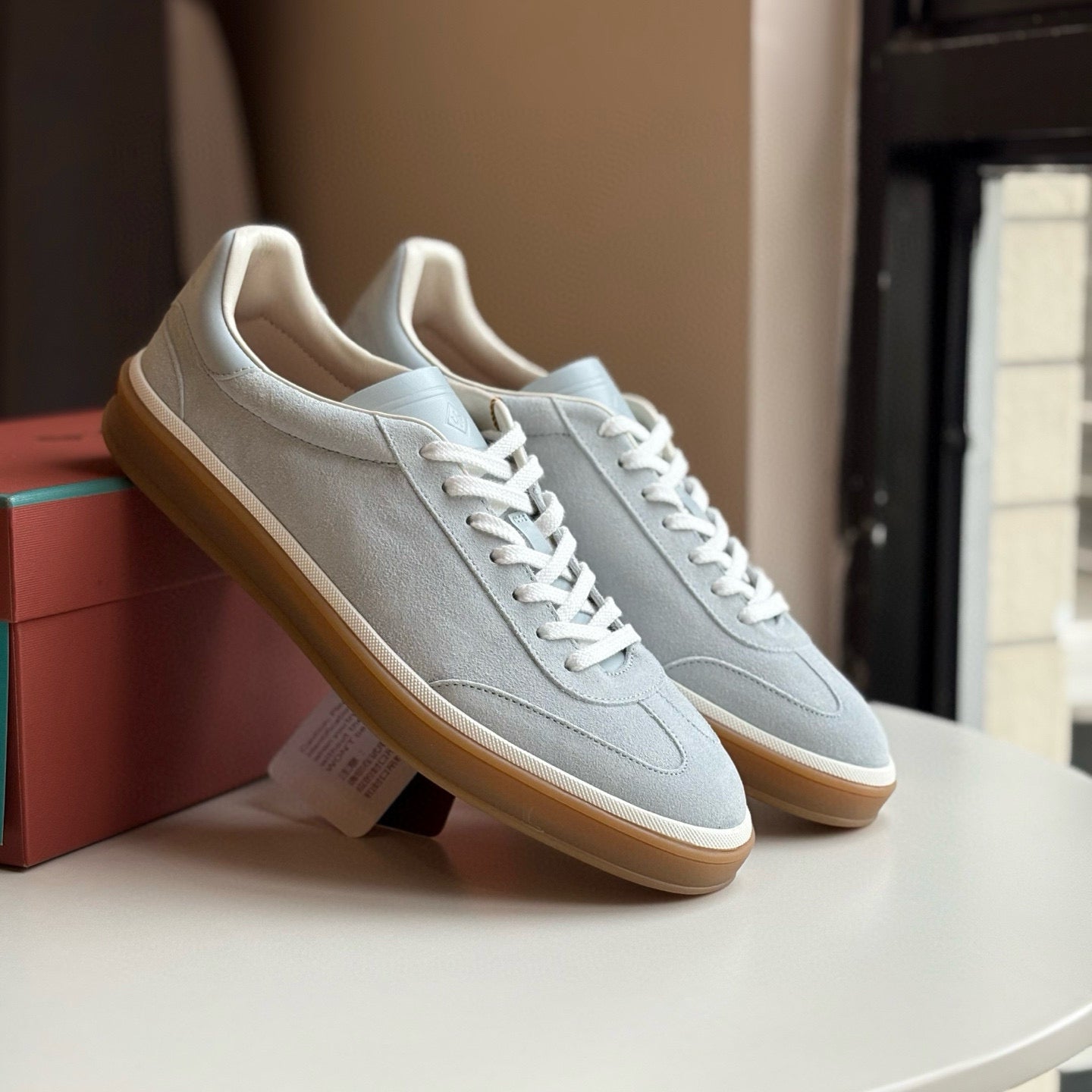 Women's & Men's German Training White Flat Couple Women's Sports Shoes