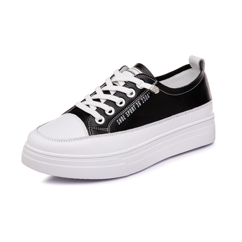 Women's White Spring Genuine Single Breathable Women's Casual Shoes