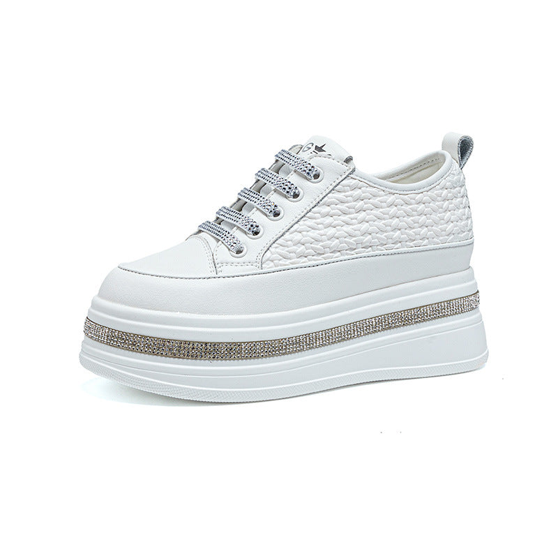 Pumps Platform Muffin Rhinestone Lazy Pump Slippers