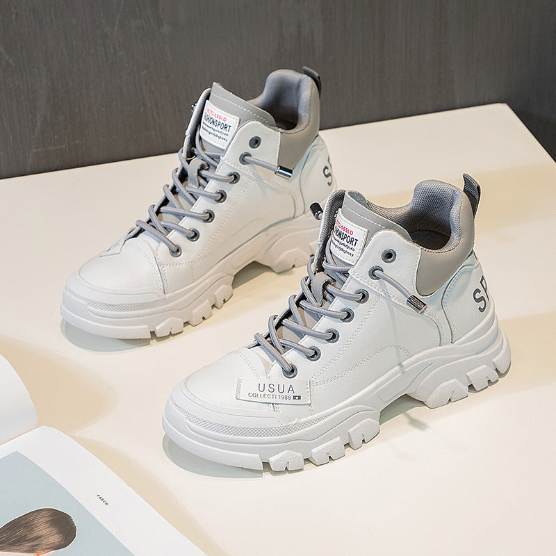 Flat Bottom Soft Surface Skinny White Casual Shoes