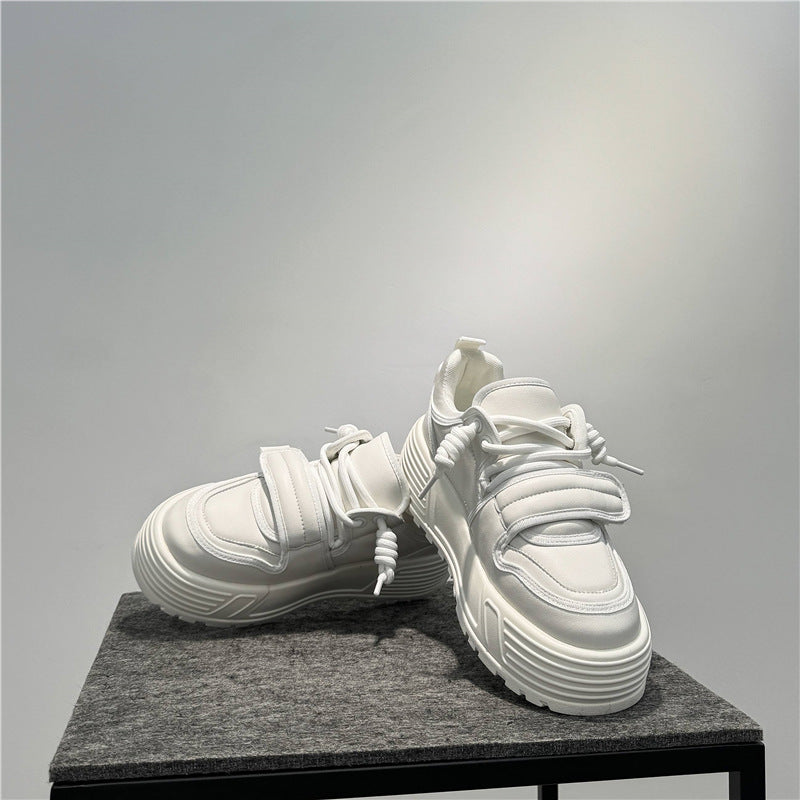 Men's Autumn Slip-on White Trendy Platform Low Casual Shoes