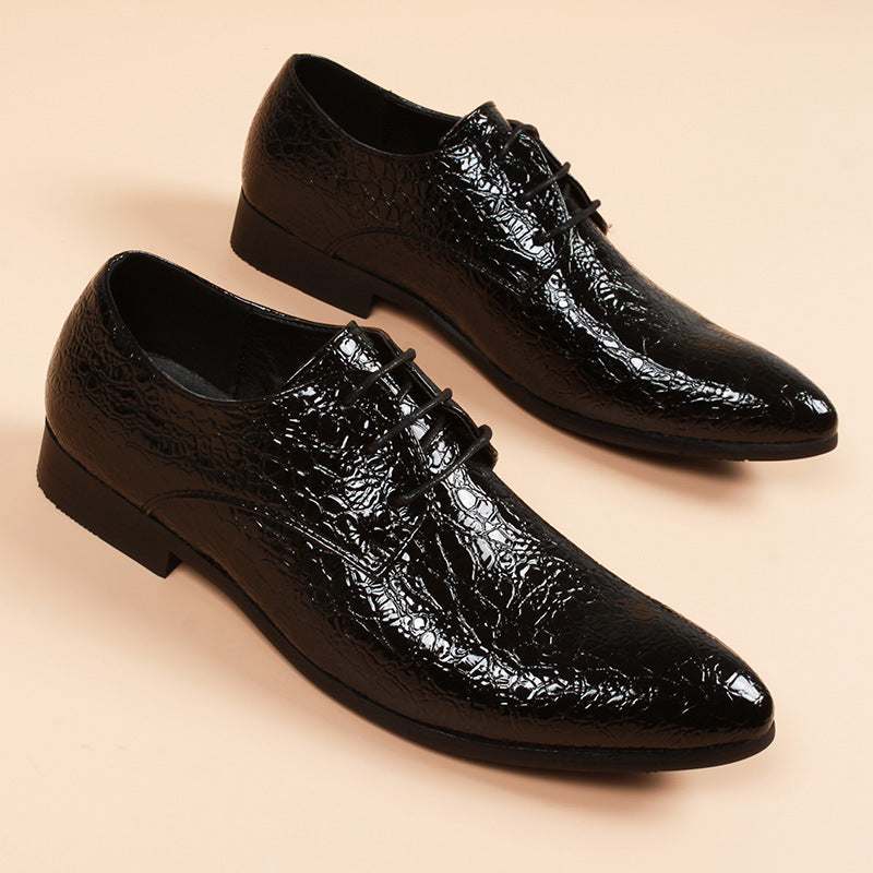 Men's Crack Sense Fashion Trend Cool British Men's Business Leather Shoes