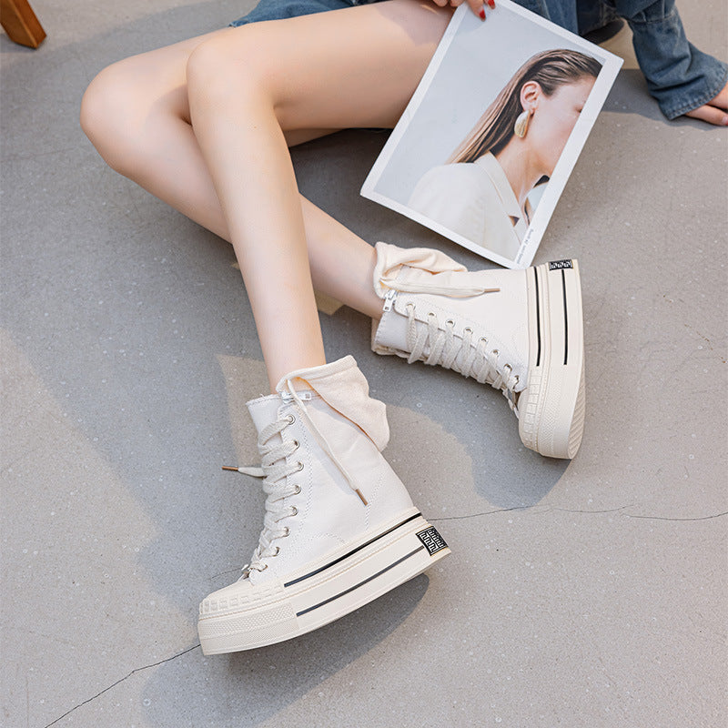 Women's Platform Two-way Hooded Pumps Fashion Women's Canvas Shoes